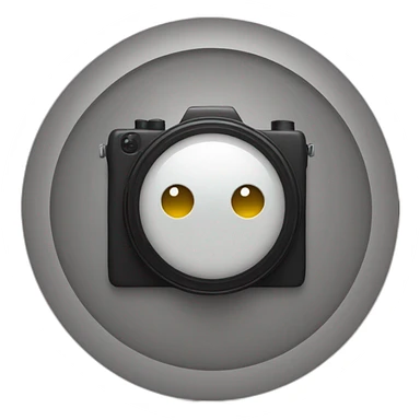 camera with a circle background sticker