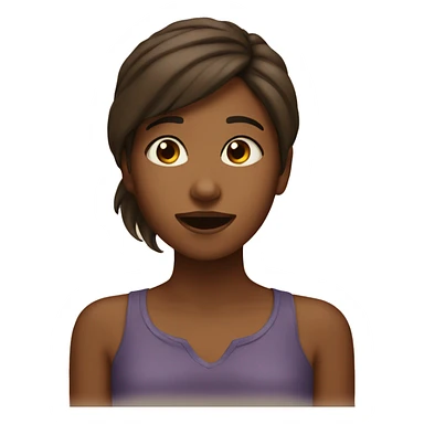 Brown girl singing sticker