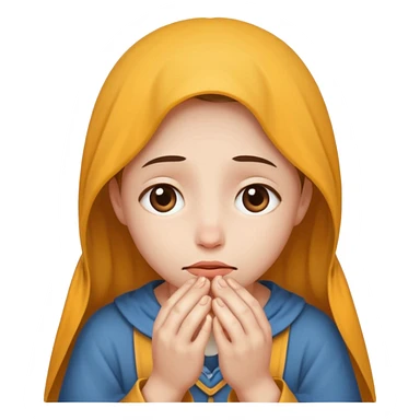 A begging face with love sticker