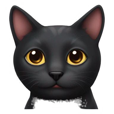 gato negro enamorado  sticker
