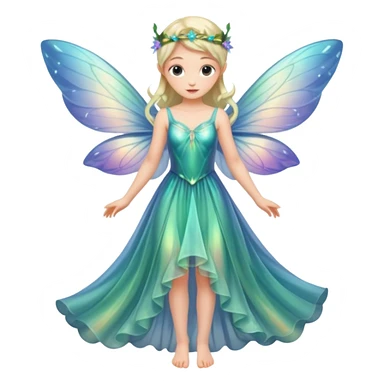 fairy with delicate wings sticker