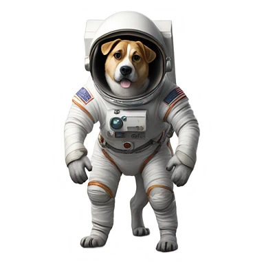 Dog on the moon sticker