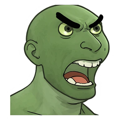 guy holding neck raging sticker