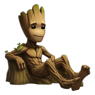 groot qui dort sticker