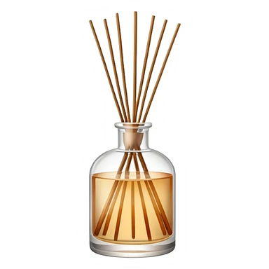Reed diffuser in clear glass sticker