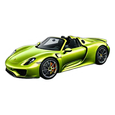 Porsche 918 spider de la face de côté sticker