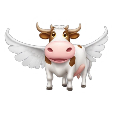 Cow with wings sticker