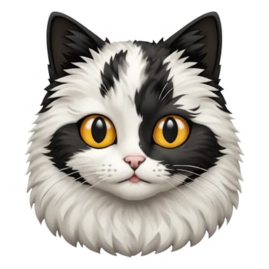 Cat black and white stain sticker
