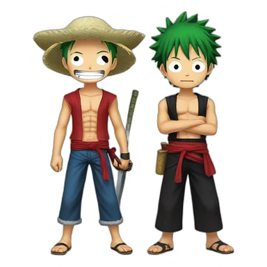 Zoro et Luffy sticker
