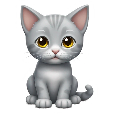 Grey kitten  sticker