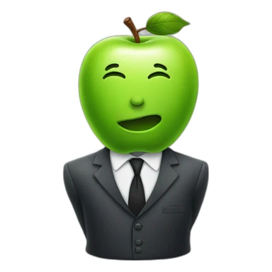 apple wearing suit and tie sticker