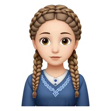 young modest jewish girl braids no headband sticker