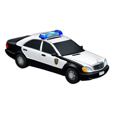 mercedes Police car sticker