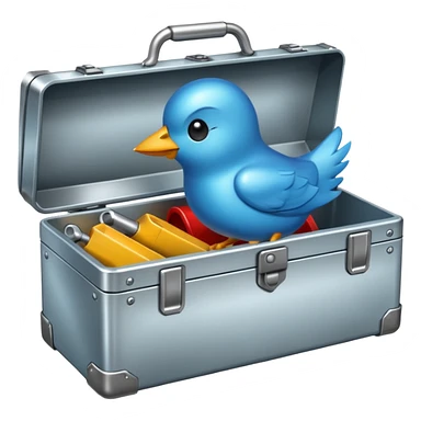 twitter with a toolbox sticker