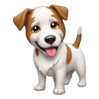 Perro con helado sticker