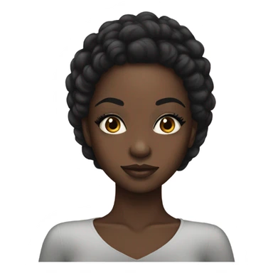 beautiful black girl with lashes sticker