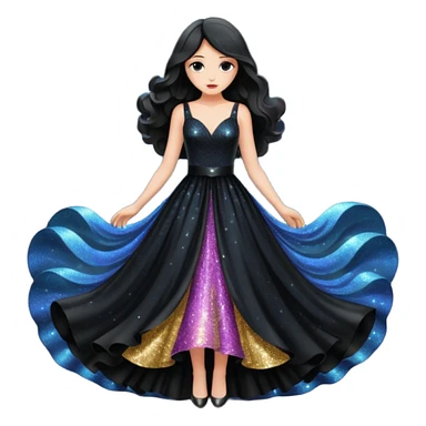 Glitter dark romance sticker