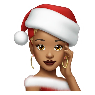Rihanna as santa claus sticker