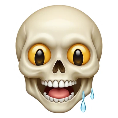 skull cry laughing sticker