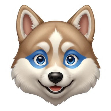 smiling husky sticker