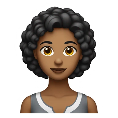 mujer morena pelo negro sticker