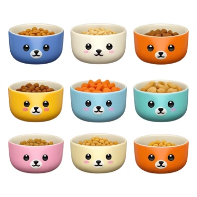 animal food bowls sticker