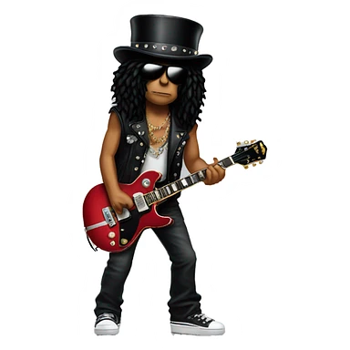 Slash from Guns'N'Roses surprised sticker