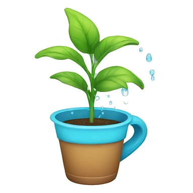 watering plant sticker
