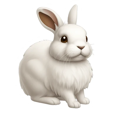 Lapine gris blanche et marron petite et toute poilue  sticker