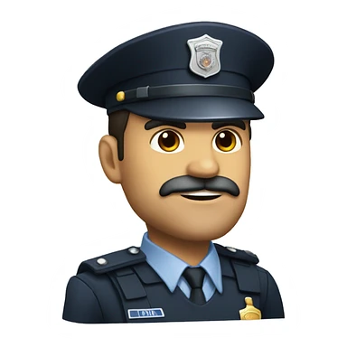 Policia barba blanca sticker