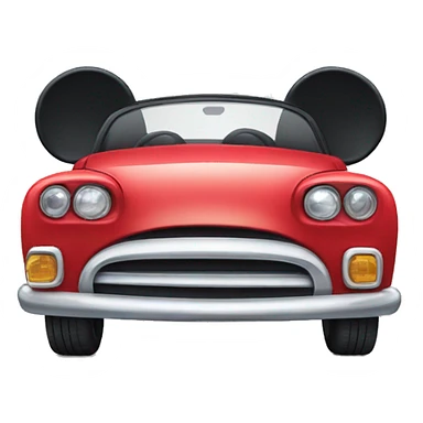 car with mickey mouse ears sticker