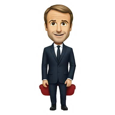 Emmanuel Macron qui se bat sticker