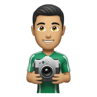 Cristiano Ronaldo holding a video camera sticker