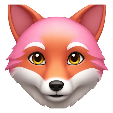 Pink fox sticker
