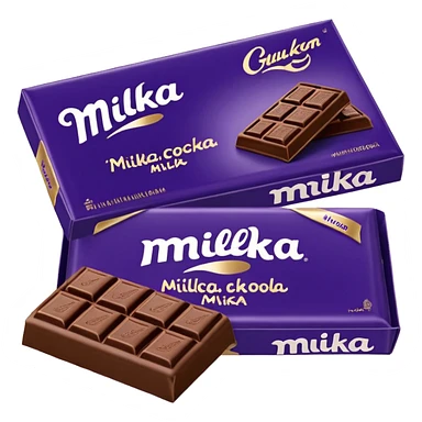 плитка молочного шоколада Milka в фиолетовой упаковке sticker