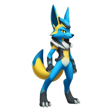 Lucario-Zeraora-Renamon full body sticker