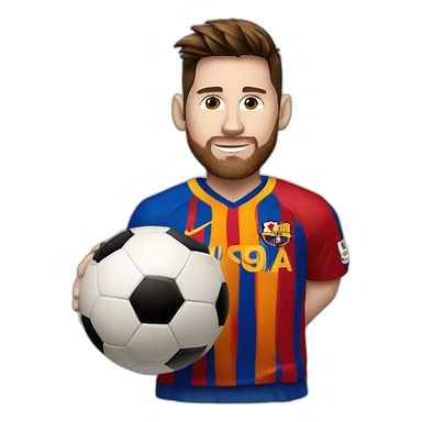 Messi avec un ballon d’or sticker