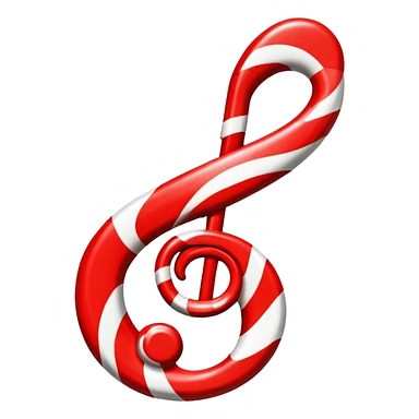 Candy music clef sticker