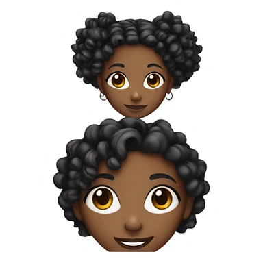  Pretty black girl with black braids and curls  sticker