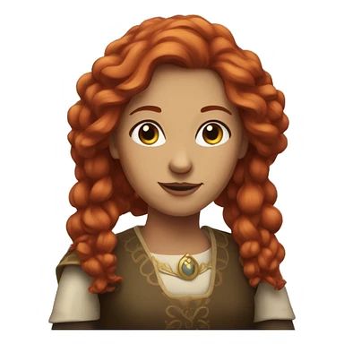 Red haired noble woman sticker