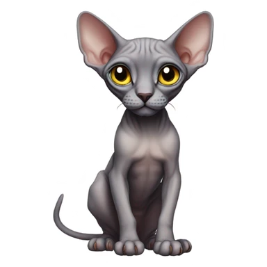 Sphynx Full Body colored eyes sticker