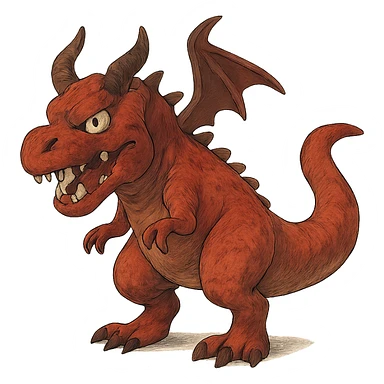 ghibli style devil dinosaur sticker