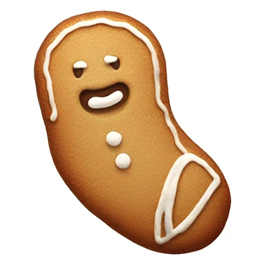 frosted gingerbread cookie shaped like a sock sticker