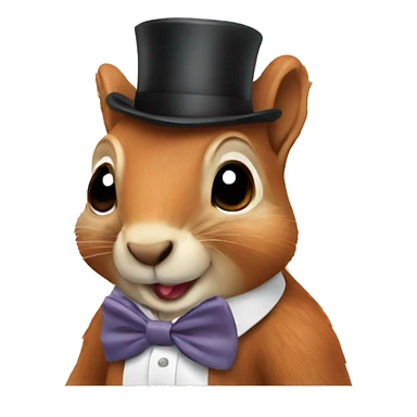 squirrel with bowtie sticker