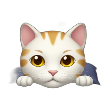 Cat inside house sleep sticker