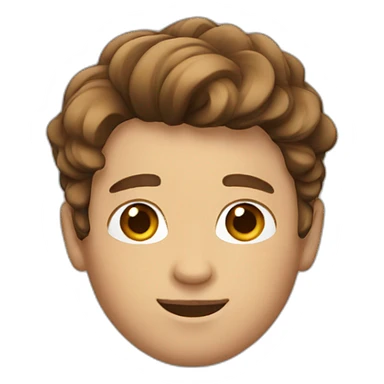 a men with wavy short brown hair sticker