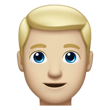 pale guy with blue eyes light blonde hair that is shaved down on the sides  sticker