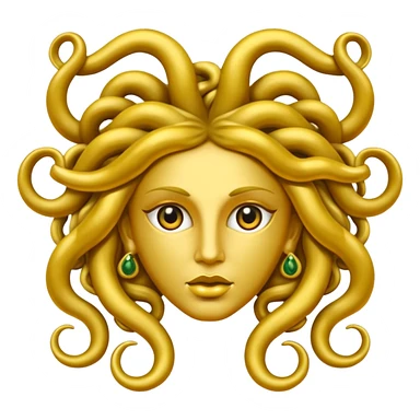 The Sicilian Medusa in gold sticker