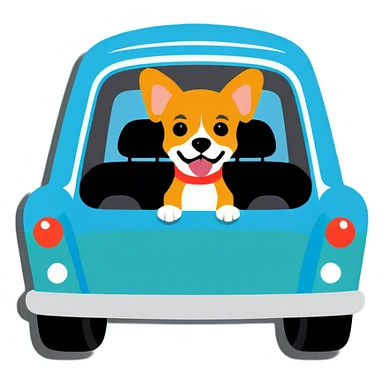Dog in the car sticker