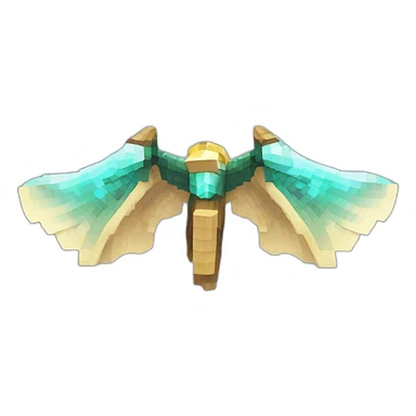 Minecraft elytra wings sticker